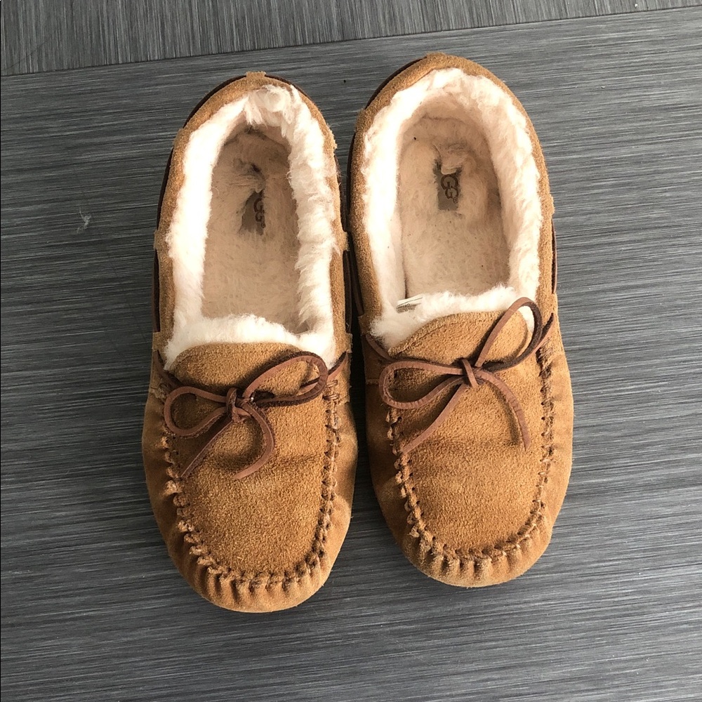 UGG Chestnut Suede Moccasin Slippers